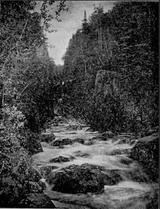 A view of the New Post Creek in 1899, prior to the diversion. Image
