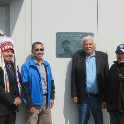 Ceremony Chief Dwigh Sutherland With Council Members Roger Archibald Peter Archibald And Bruce Archibald